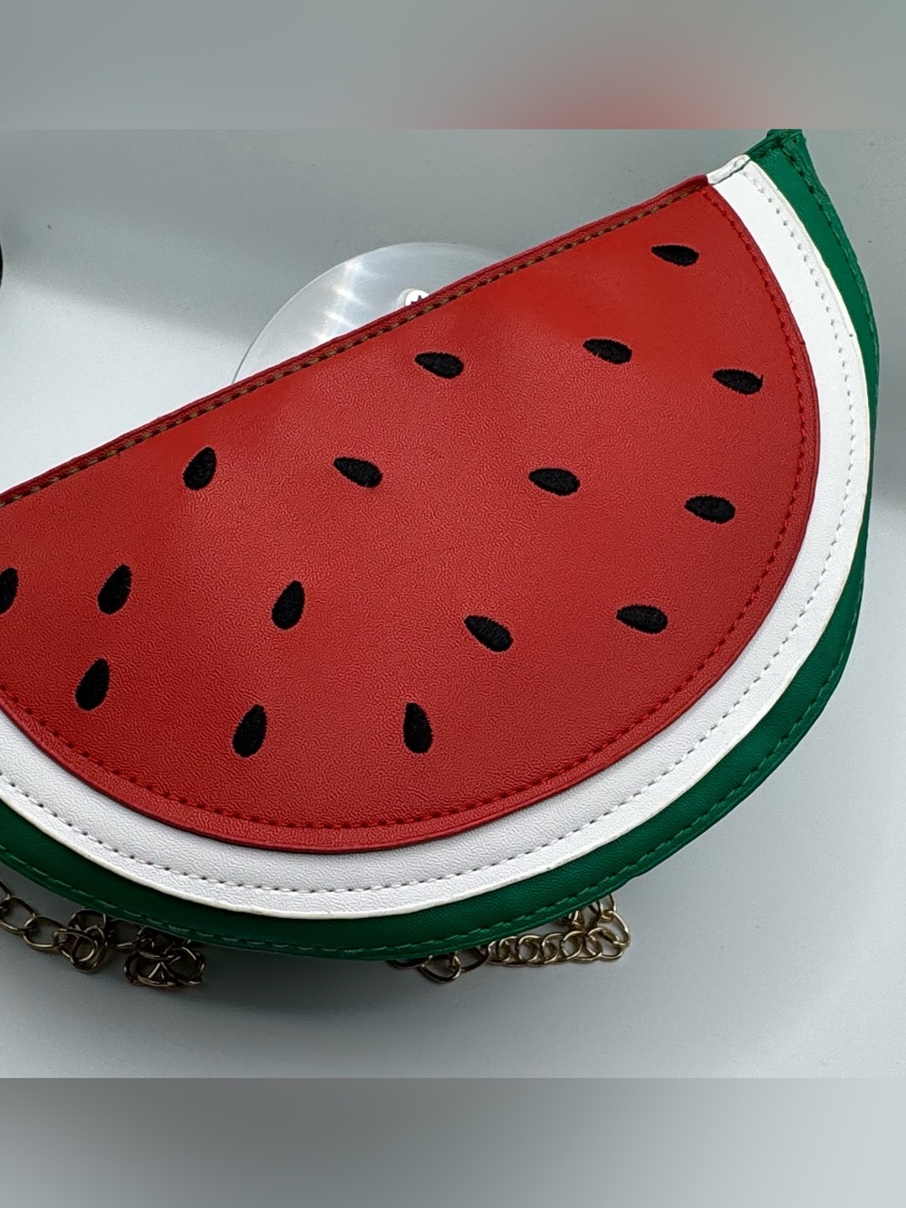 Handmade Watermelon Slice Crossbody Bag - Red/Green NEW